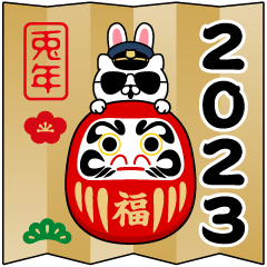 [LINEスタンプ] 軍人にゃんこ空軍♥年末年始2023