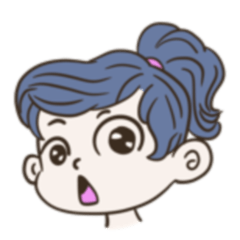 [LINEスタンプ] 青髪ミキ