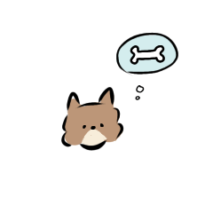 [LINEスタンプ] 黒い犬？のひとこと