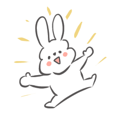 [LINEスタンプ] しろうさぎのひとこと⑦