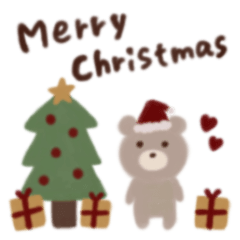 [LINEスタンプ] クリスマスくまさんのスタンプ