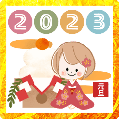 [LINEスタンプ] 背景が動く！大人可愛いガーリー♡年末年始