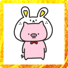 [LINEスタンプ] こぶたとゆく年くる年