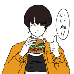 [LINEスタンプ] ジャンクフードに目がない人達