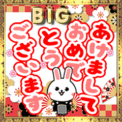 [LINEスタンプ] BIG☆冬のうさぎ＊Xmas＊お正月