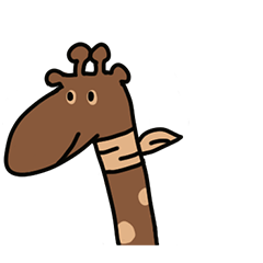 [LINEスタンプ] 長いキリンにまかせよう