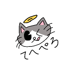 [LINEスタンプ] 天使と悪魔の猫