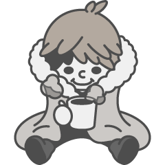 [LINEスタンプ] 冬のモノクロくん★