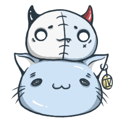 [LINEスタンプ] 猫団子と小悪魔