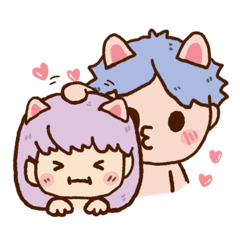 [LINEスタンプ] 猫 と ニャ 恋愛中