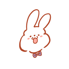 [LINEスタンプ] しろうさぎの表情①