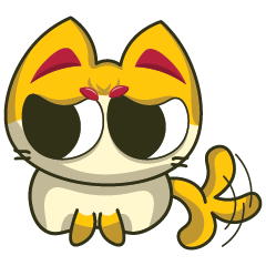 [LINEスタンプ] かわいい小さな黄色い猫 03