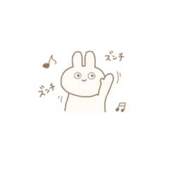 [LINEスタンプ] のんびりうさぎのうさごん