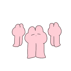 [LINEスタンプ] 動く！うさぎさん元気いっぱい