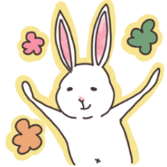 [LINEスタンプ] 変なウサギたち