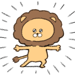 [LINEスタンプ] のんびりライオンちゃん