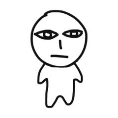 [LINEスタンプ] 無表情先輩