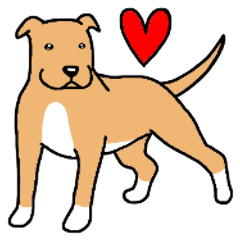 [LINEスタンプ] 犬種別アメリカンピットブルテリア(英語)