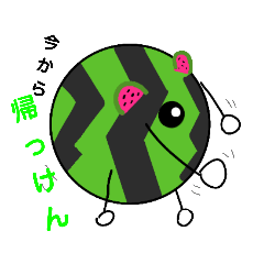 [LINEスタンプ] 【熊本弁】クマ（熊）×スイカくん