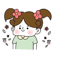 [LINEスタンプ] かわいい女の子 Kkobuni.