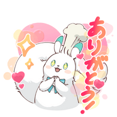 [LINEスタンプ] ホイップシュガーの白いリスちゃん2