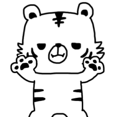 [LINEスタンプ] ホワイトタイガーのトラまるくん