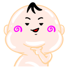 [LINEスタンプ] モチ肌ベイビー