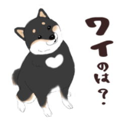 [LINEスタンプ] いつもの柴犬(黒柴ver.)