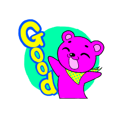 [LINEスタンプ] ポップなクマさん、1