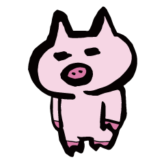 [LINEスタンプ] ブタのセバスチャン