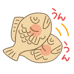 [LINEスタンプ] たいやき店主と常連さん