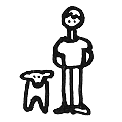 [LINEスタンプ] 犬と鳥と湖