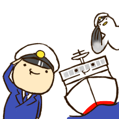 [LINEスタンプ] 船乗りさん＆カモメ＆船