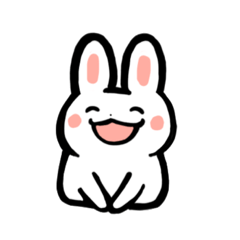 [LINEスタンプ] しあわせうさぎ(Happy bunny)
