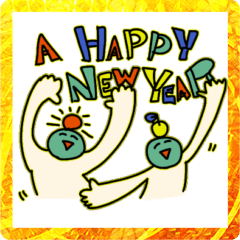 [LINEスタンプ] ＜緑の先輩＞冬挨拶・クリスマス・年末年始