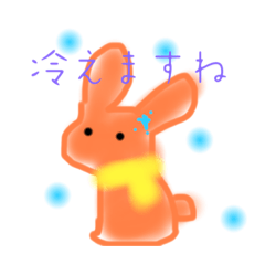 [LINEスタンプ] うさぎマフラー