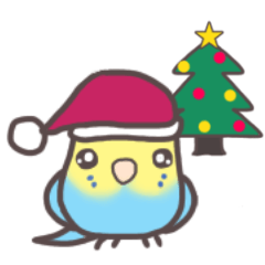 [LINEスタンプ] インコちゃんのクリスマス＆新年スタンプの画像（メイン）