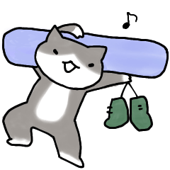 [LINEスタンプ] スノボねこ3