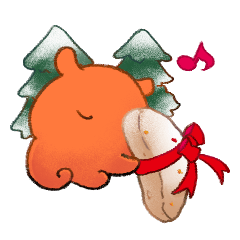 [LINEスタンプ] シュトーレンと出会ったメンダコ