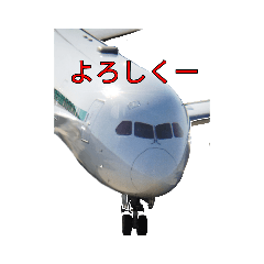 [LINEスタンプ] 飛行機写真スタンプ01