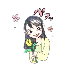 [LINEスタンプ] 「スマカノ」初咲里奈 イラスト版