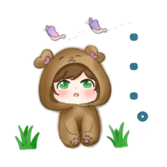 [LINEスタンプ] この子 熊の子 あっくんま