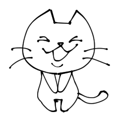 [LINEスタンプ] 年中使える白ネコあいさつ