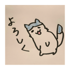[LINEスタンプ] ぬり絵ネコ メルちゃんの画像（メイン）