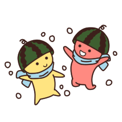 [LINEスタンプ] ふゆのすいかこぞう(ちょっと修正しました)