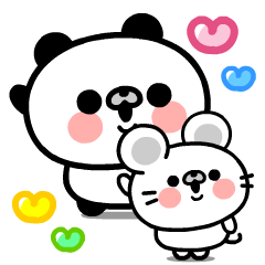 [LINEスタンプ] 飛び出す♪パンダとチュー【気持ち伝える】