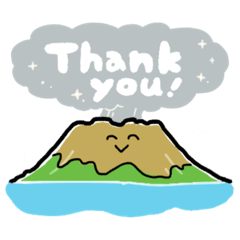 [LINEスタンプ] 元気な桜島