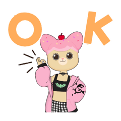 [LINEスタンプ] ピーチにゃんこ