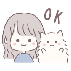 [LINEスタンプ] ゆるふわガールとほっこりねこの日常