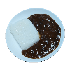 [LINEスタンプ] カツ丼炒飯焼そばコロッケカツカレー魚缶詰